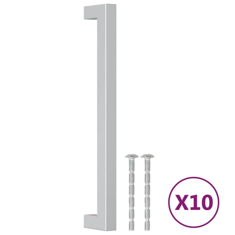 Vidaxx poignées 10 pcs 192 mm acier inoxydable couleur argent