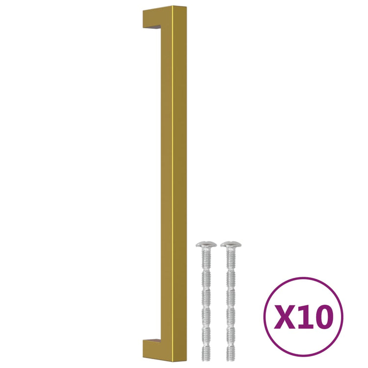 VidaXL poignées 10 pcs 224 mm acier inoxydable doré