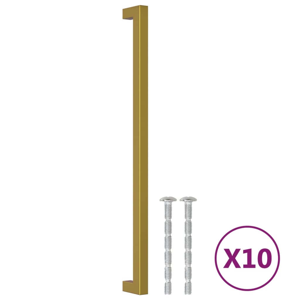 Vidaxx poignées 10 pcs 320 mm acier inoxydable doré