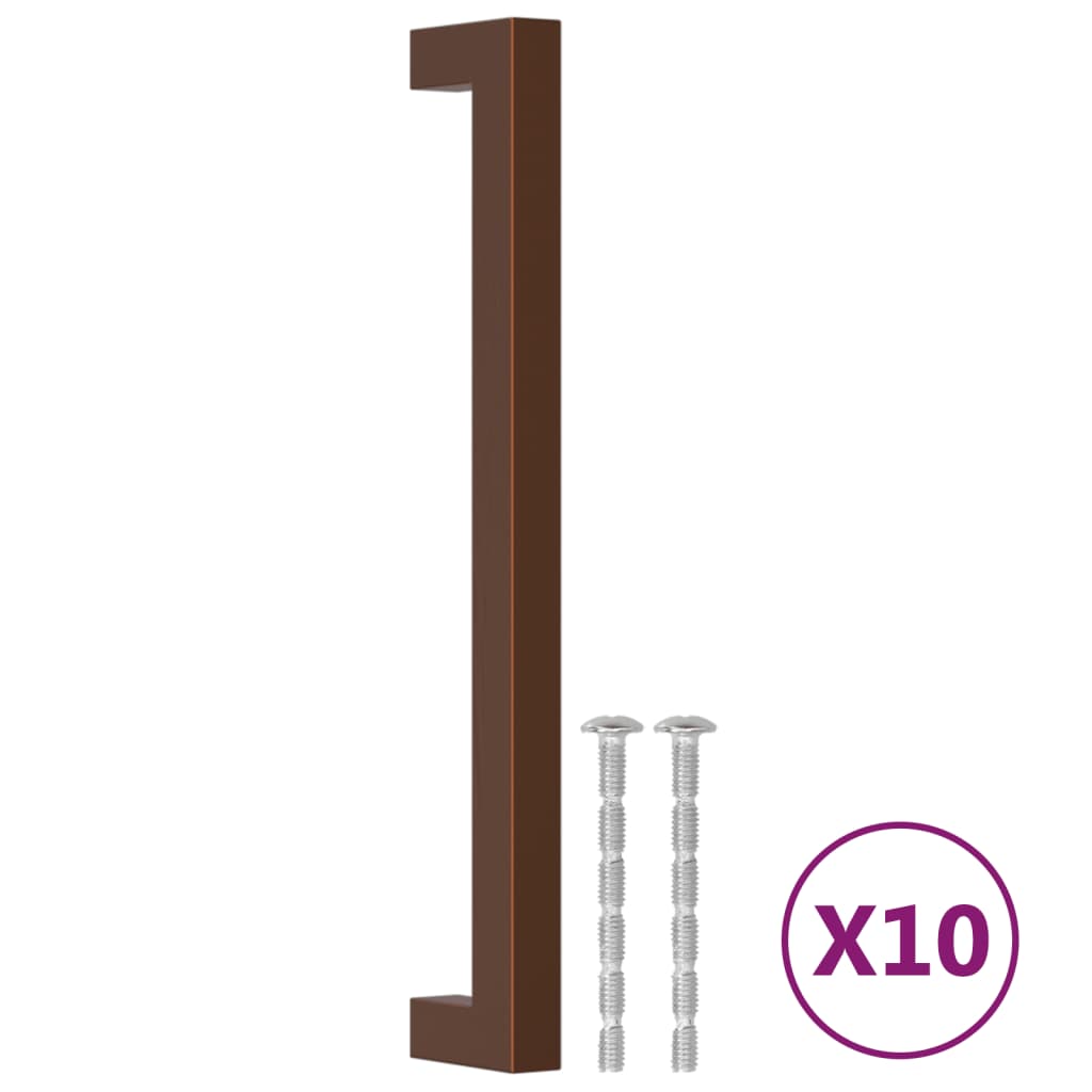 Vidaxx poignées 10 pcs 192 mm acier inoxydable couleur bronze
