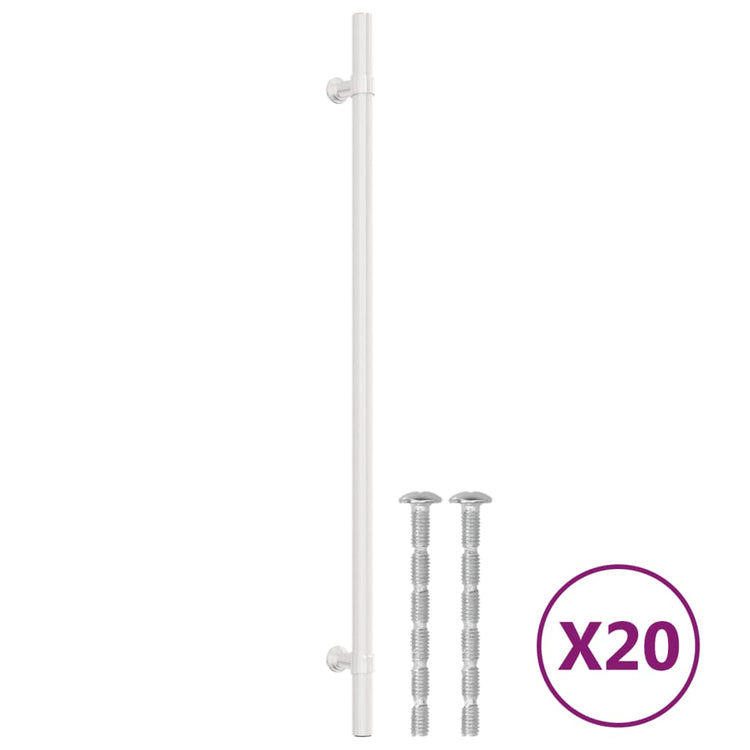 VidaXL poignées 20 pcs 320 mm acier inoxydable couleur argent