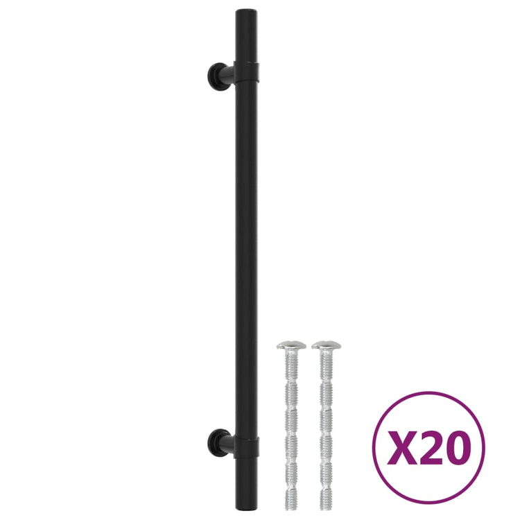 Vidaxx poignées 20 pcs 192 mm acier inoxydable noir