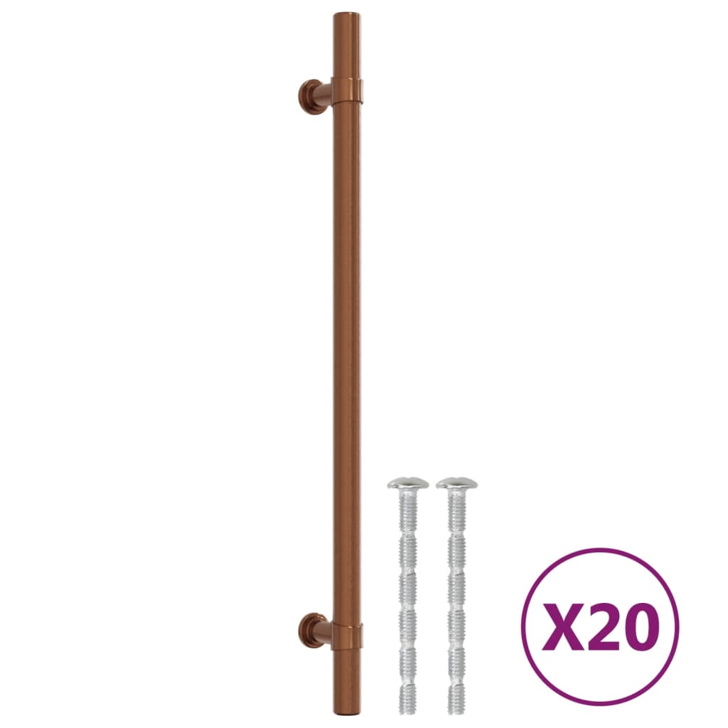 VidaXL poignées 20 pcs 224 mm acier inoxydable couleur bronze