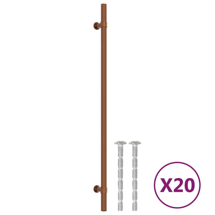 VidaXL poignées 20 pcs 320 mm acier inoxydable couleur bronze