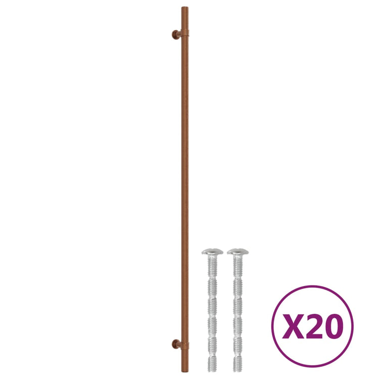 VidaXL poignées 20 pcs 480 mm acier inoxydable couleur bronze