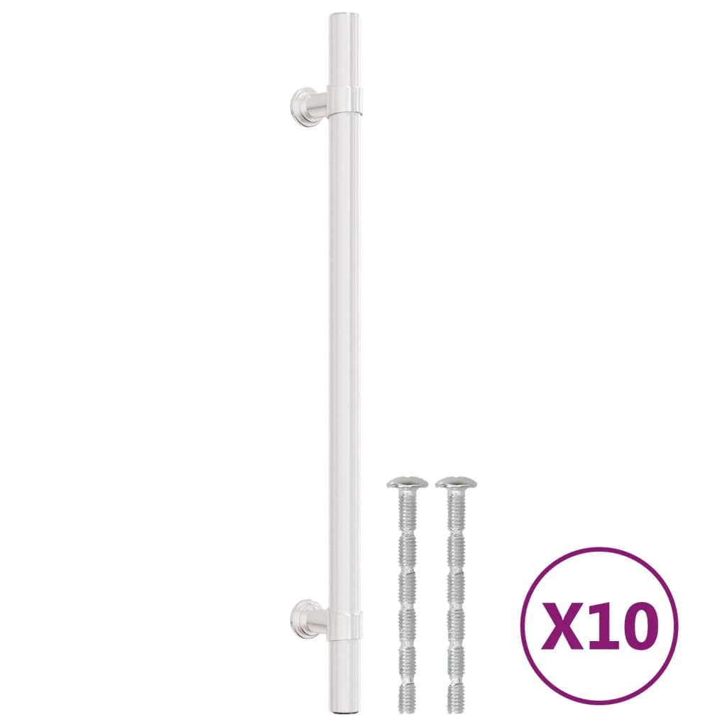 Vidaxx poignées 10 pcs 192 mm acier inoxydable couleur argent