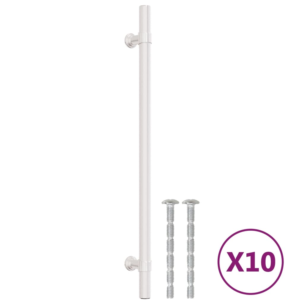 Vidaxx poignées 10 pcs 224 mm acier inoxydable couleur argent