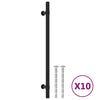 VidaXL poignées 10 pcs 224 mm acier inoxydable noir
