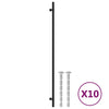 VidaXL poignées 10 pcs 480 mm acier inoxydable noir