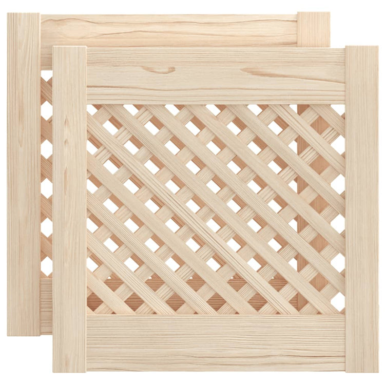 Portes d'armoires Vidaxl avec une glisser 2 pcs 39.5x39.5 cm Pine solide