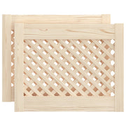 Portes d'armoires Vidaxl avec une tampon 2 PCS 49.5x39.5 cm Pine solide - afbeelding 2