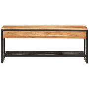 Banc de chaussures Vidaxl 110x35x45 cm en bois et en fer à acacia solide - afbeelding 2