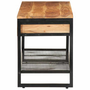 Banc de chaussures Vidaxl 110x35x45 cm en bois et en fer à acacia solide - afbeelding 3