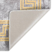 Vidaxl tapis lavable antidérapant 120x170 cm gris et or de couleur - afbeelding 2