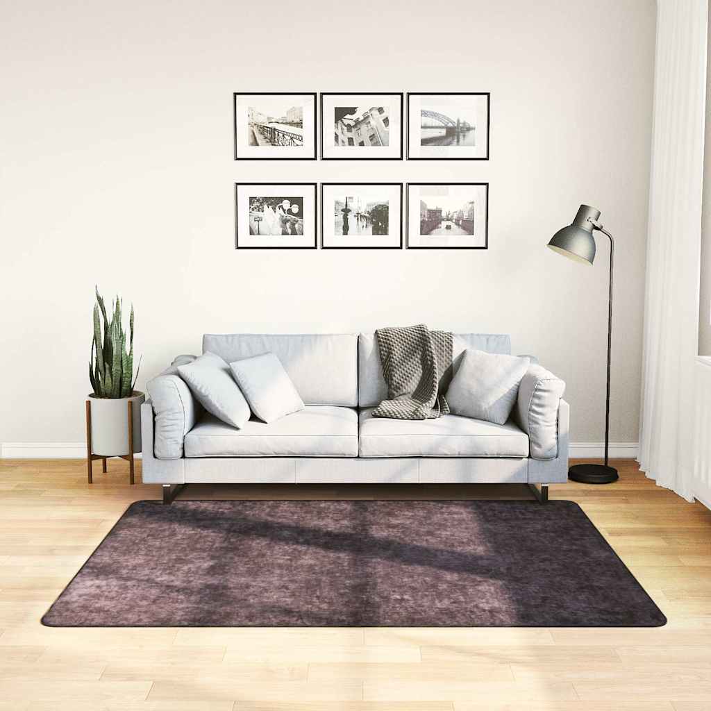 Tapis vidaxl Anti-slip lavable 120x170 cm de couleur anthracite