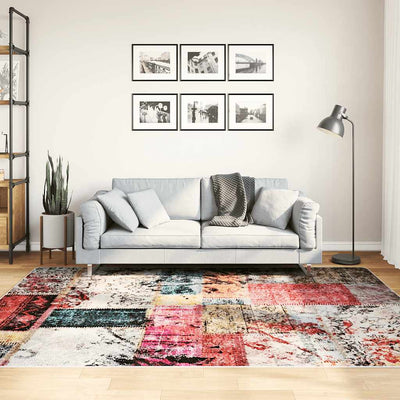 Vidaxl tapis lavable antidérapant 150x230 cm patchwork multicolore