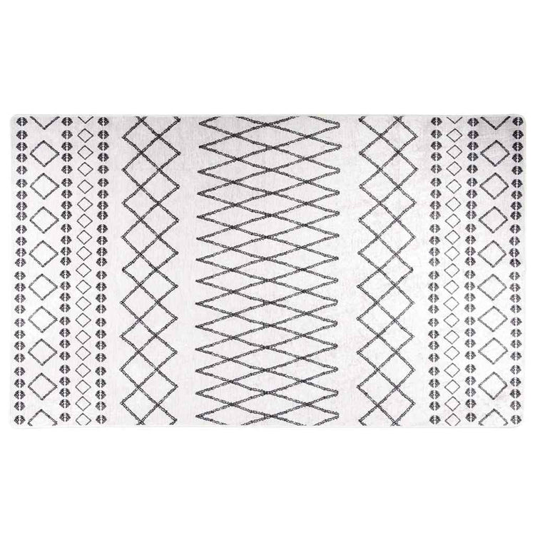 Tapis vidaxl Anti-slip lavable 120x170 cm noir et blanc