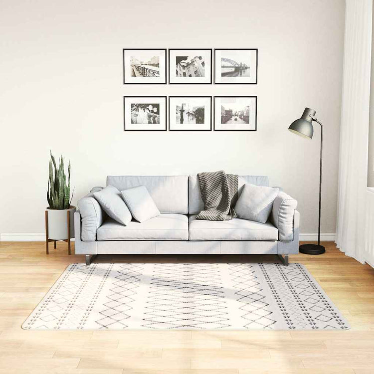 Tapis vidaxl Anti-slip lavable 120x170 cm noir et blanc