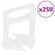Pinces de nivellement Vidaxl pour tuiles 250 pcs 1 mm