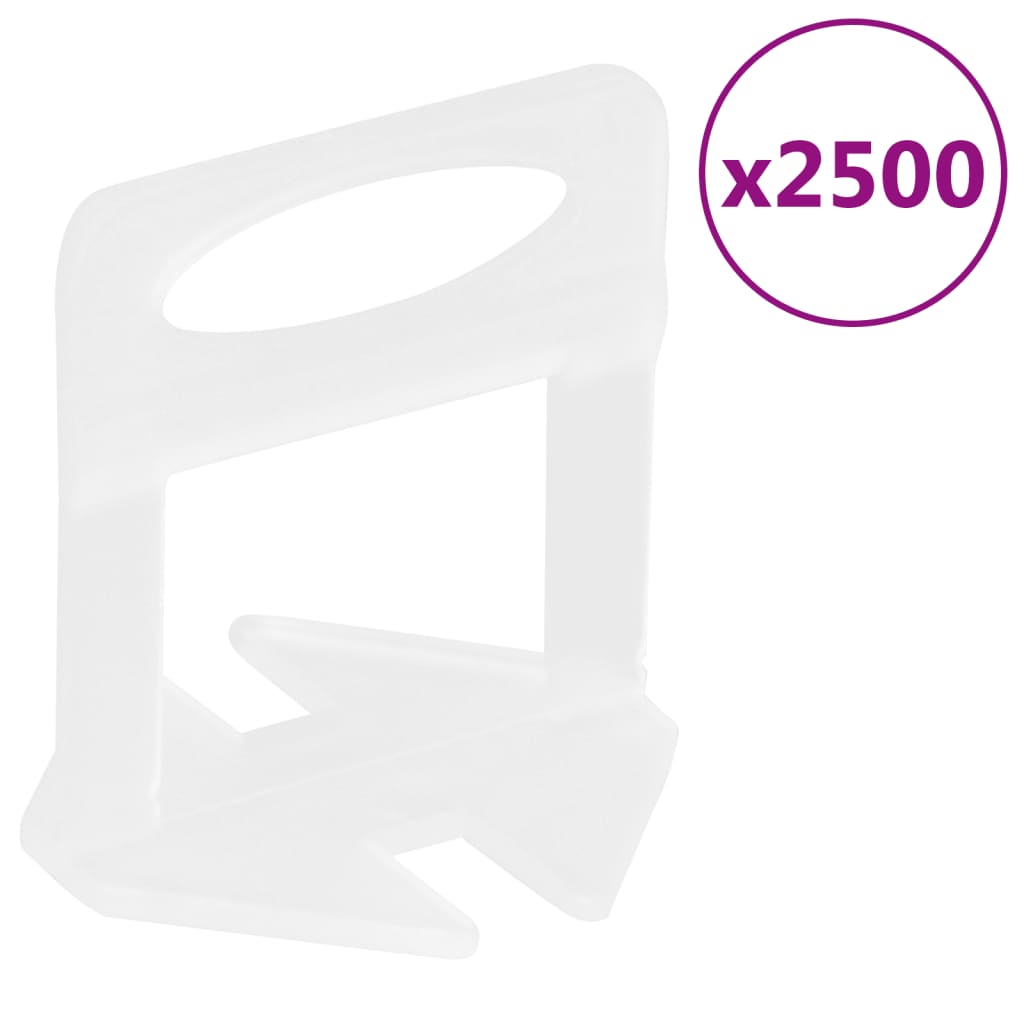 Pinces de nivellement Vidaxl pour tuiles 2500 PCS 1 mm