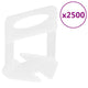Pinces de nivellement Vidaxl pour tuiles 2500 PCS 2 mm