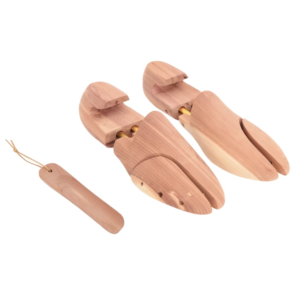 Tendeur de chaussures Vidaxl avec Foothorn EU 42-43 Bois de cèdre solide