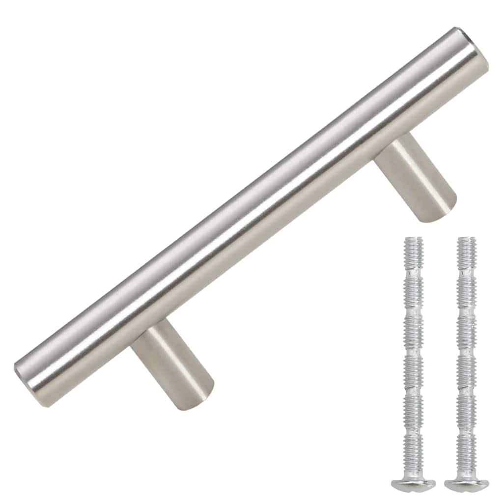 Vidaxl gère 10 st 64 mm en acier inoxydable en argent coloré