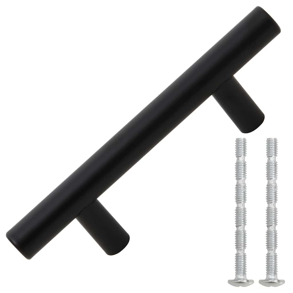 Vidaxl gère 10 st 64 mm en acier inoxydable noir