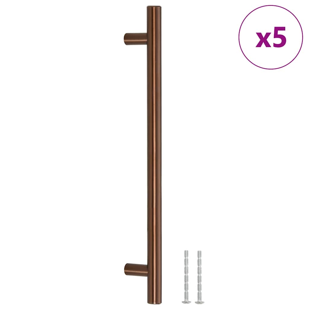 Vidaxl gère 5 st 192 mm en acier inoxydable en bronze coloré