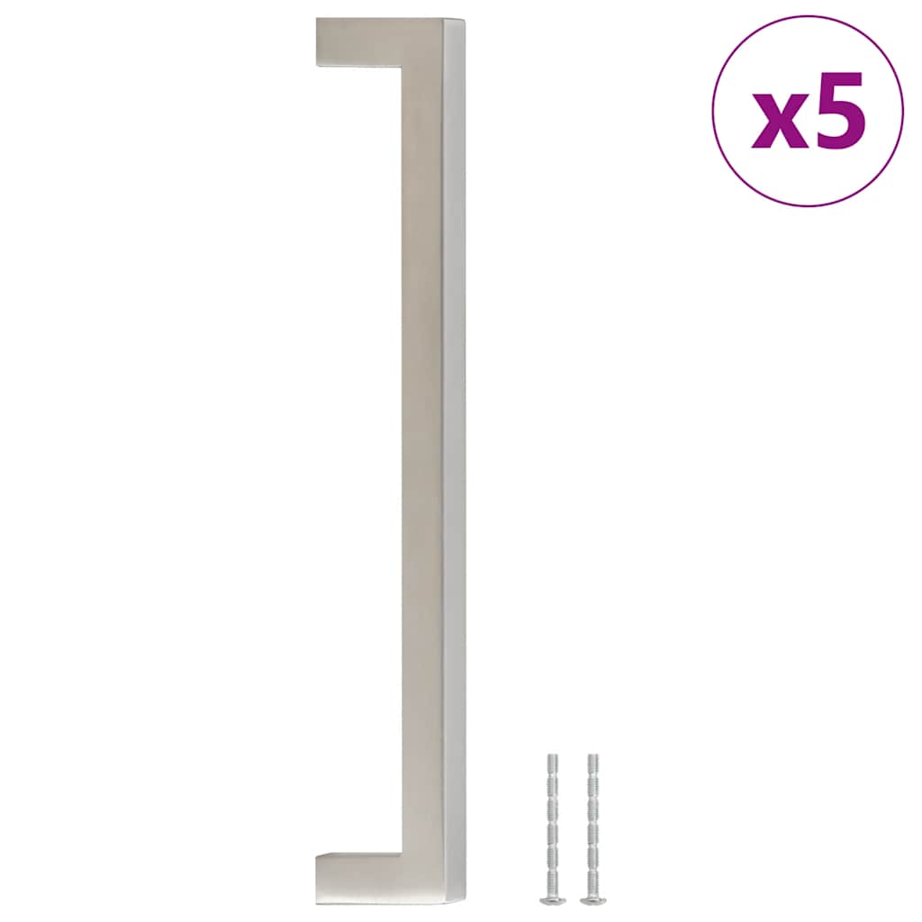 Vidaxx poignées 5 pcs 192 mm acier inoxydable couleur argent