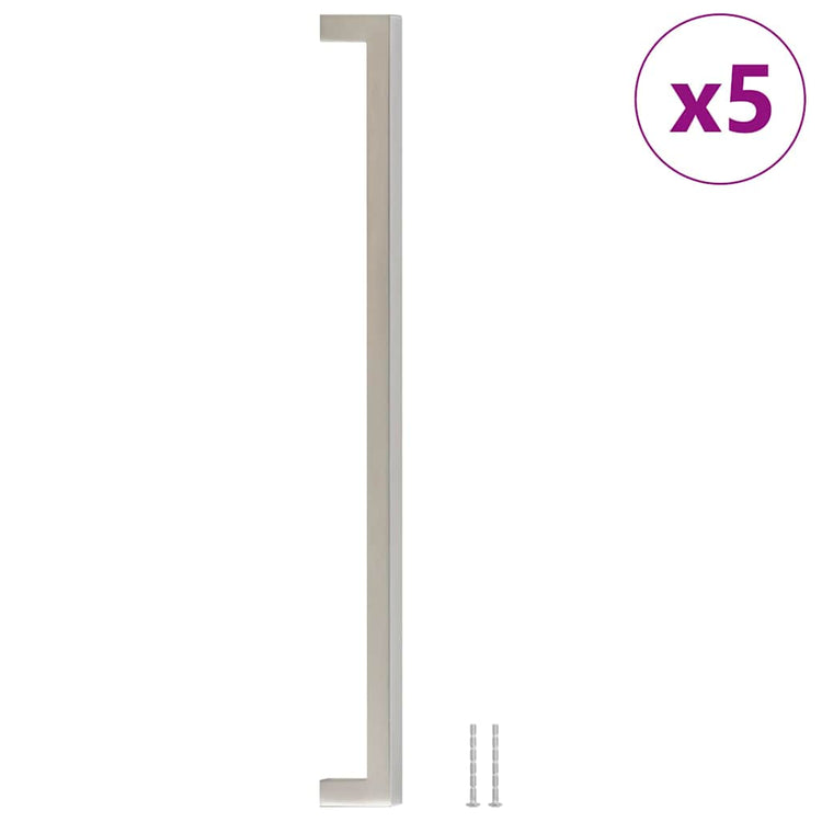 VidaXL poignées 5 pcs 320 mm acier inoxydable couleur argent