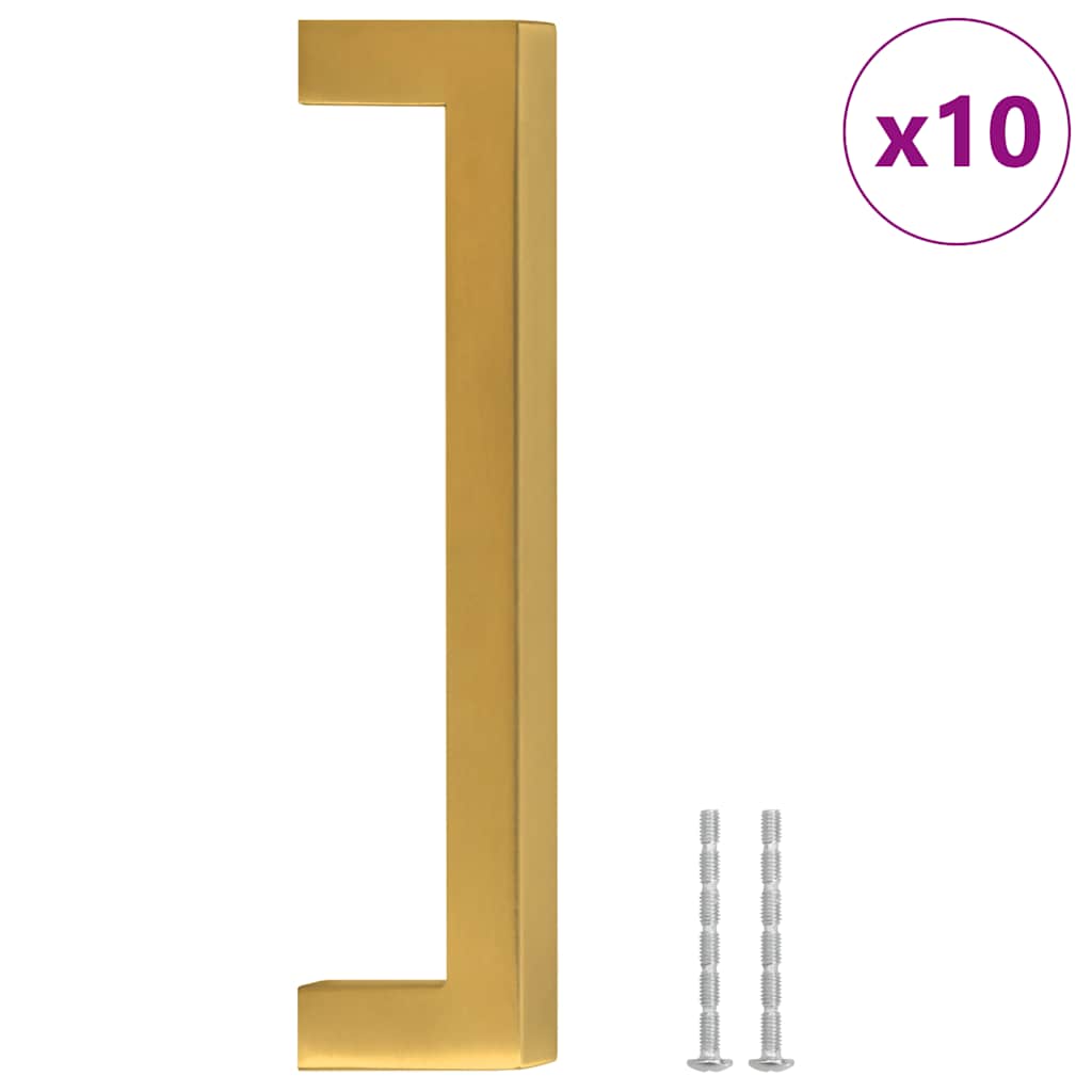 Vidaxx poignées 10 pcs 128 mm acier inoxydable doré