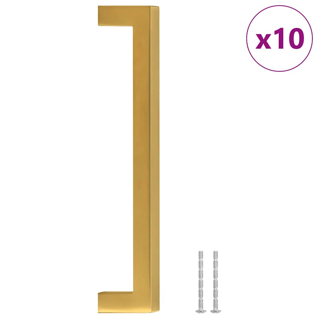 Vidaxx poignées 10 pcs 160 mm acier inoxydable doré