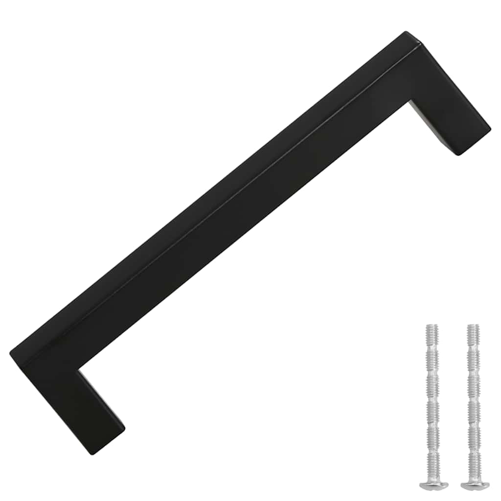 Vidaxl gère 10 st 128 mm en acier inoxydable noir