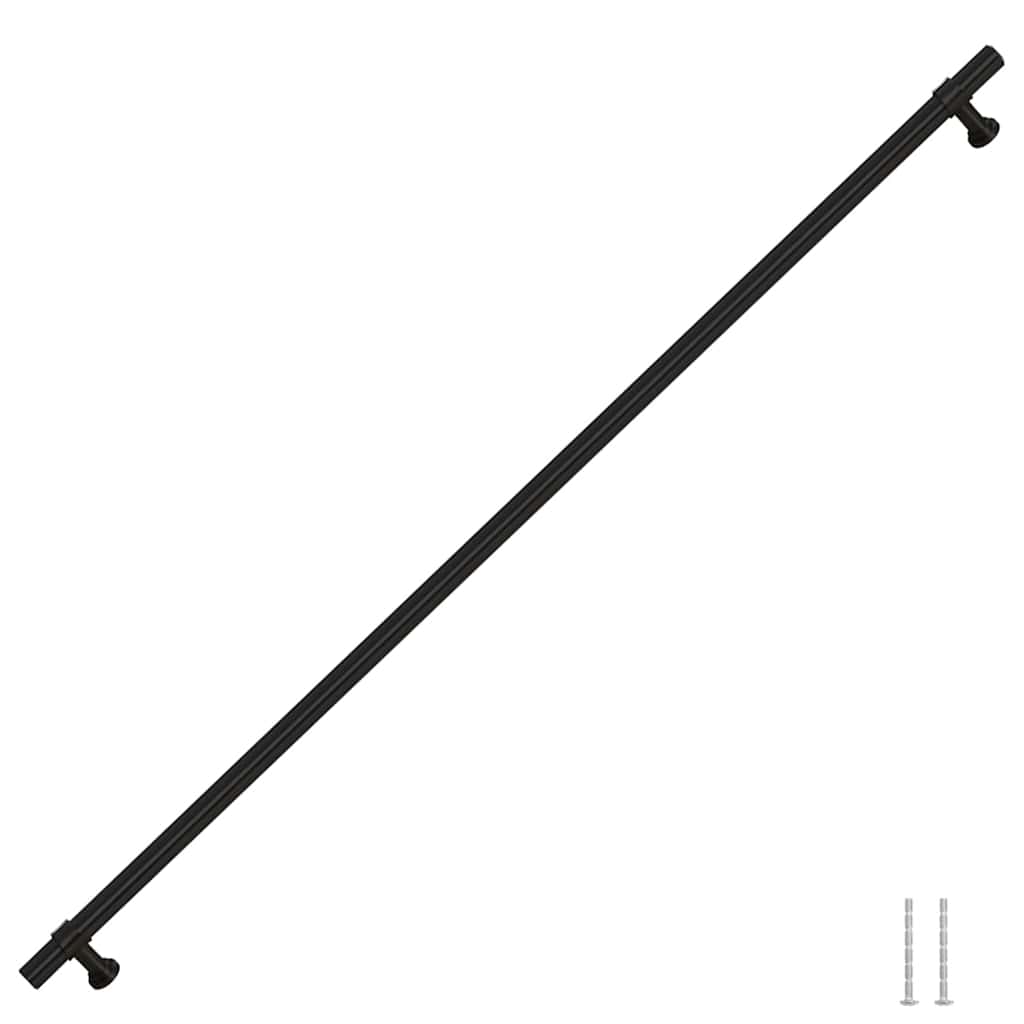 VidaXL poignées 5 pcs 480 mm acier inoxydable noir
