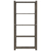 Rack de stockage Vidaxl 5 couches 80x38x170 cm Gris de pin solide
