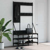 Rack de vêtements Vidaxl avec porte-chaussures 100x40x184 cm noir