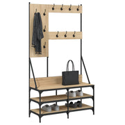 Porte-vêtements vidaxl avec porte-chaussures 100x40x184 cm sonoma chêne coloré - afbeelding 3