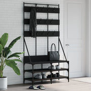 Rack de vêtements Vidaxl avec porte-chaussures 100x40x184 cm noir - afbeelding 1
