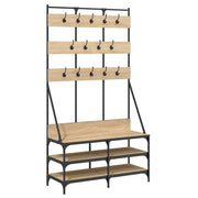 Porte-vêtements vidaxl avec porte-chaussures 100x40x184 cm sonoma chêne coloré - afbeelding 2