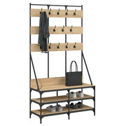 Porte-vêtements vidaxl avec porte-chaussures 100x40x184 cm sonoma chêne coloré - afbeelding 3