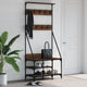 Rack de vêtements Vidaxl avec porte-chaussures 80x40x184 cm Couleur de chêne marron
