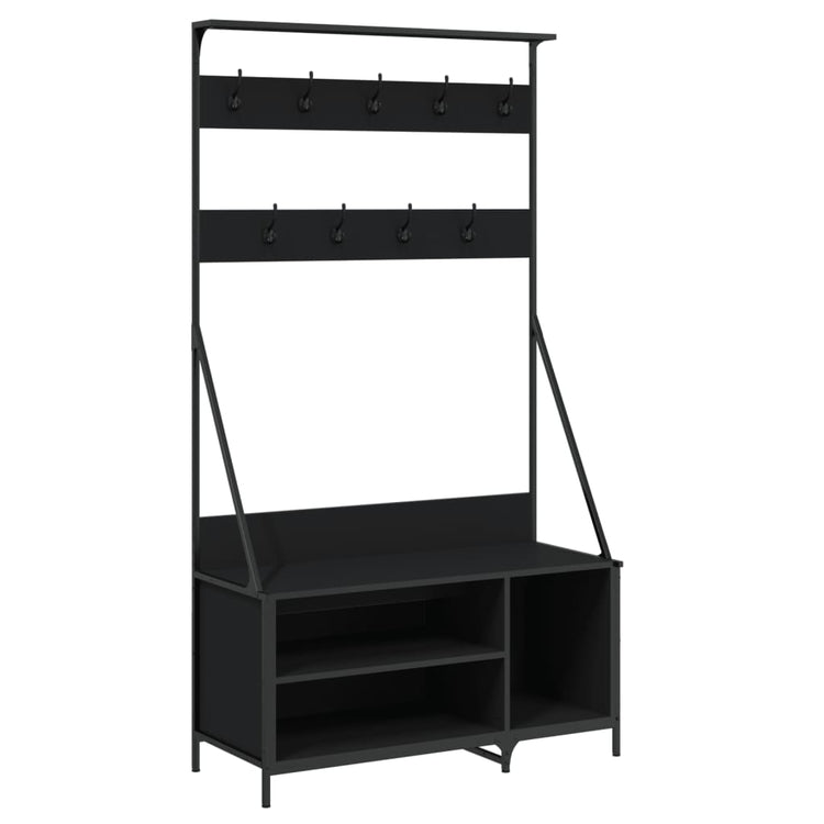 Rack à vêtements Vidaxl avec porte-chaussures 100x41x184 cm noir