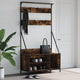 Rack de vêtements Vidaxl avec porte-chaussures 100x41x184 cm de couleur de chêne fumé