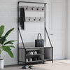 Rack de vêtements Vidaxl avec porte-chaussures 100x41x184 cm Gray Sonoma