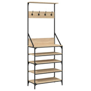 Porte-vêtements Vidaxl avec porte-chaussures 70x34x184 cm sonoma chêne coloré - afbeelding 2