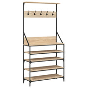 Porte-vêtements Vidaxl avec porte-chaussures 90x34x184 cm sonoma chêne coloré - afbeelding 2