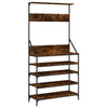 Rack de vêtements Vidaxl avec porte-chaussures 90x34x184 cm de chêne fumé coloré