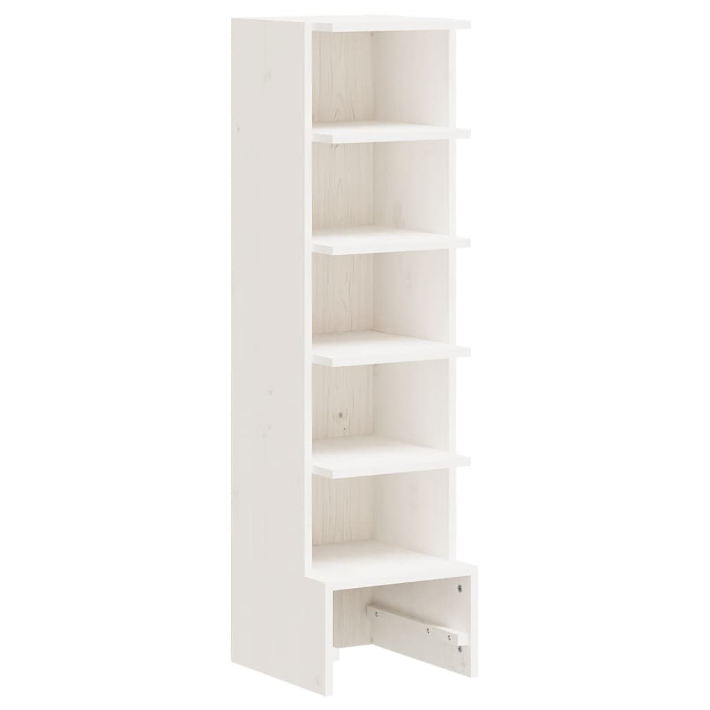 Armoire à chaussures vidaxl 28x30x104 cm en pin massif blanc