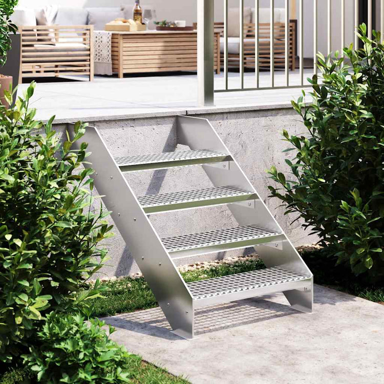 Vidaxxl grille de marche d'escalier 60x24x7 cm en acier galvanisé